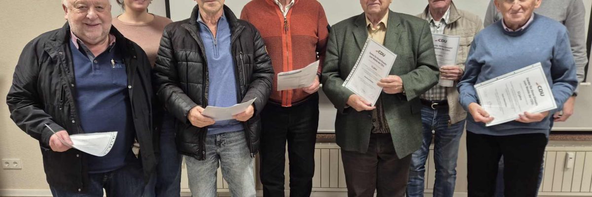 Ehrungen CDU Hasborn Dautweiler 2025